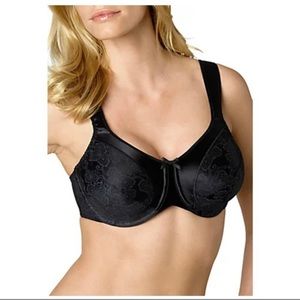 BALI Satin Tracings Minimizer Bra 3562 Black